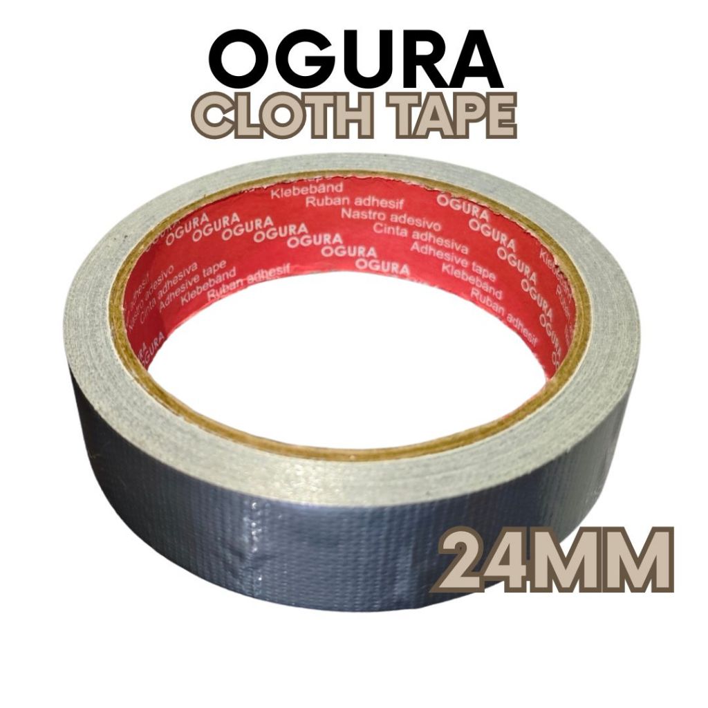 

OGURA Cloth Tape 1 Inci x 12 SILVER ABU-ABU lakban kain economis