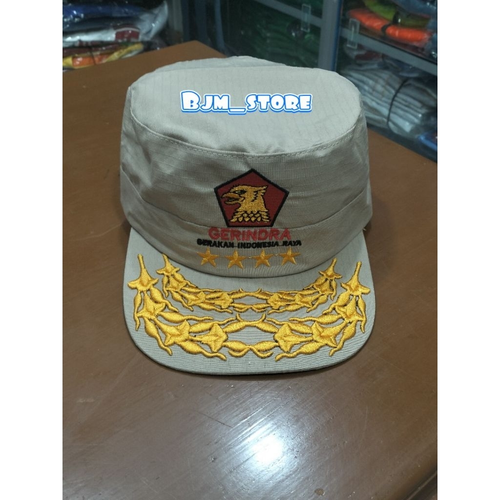 topi komando GERINDRA terbaru bintang 4