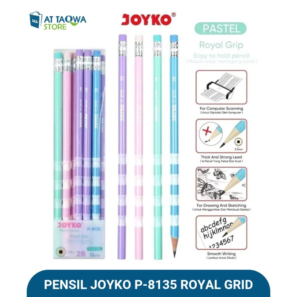 

Pensil Joyko P-8135 Royal Grid 2B