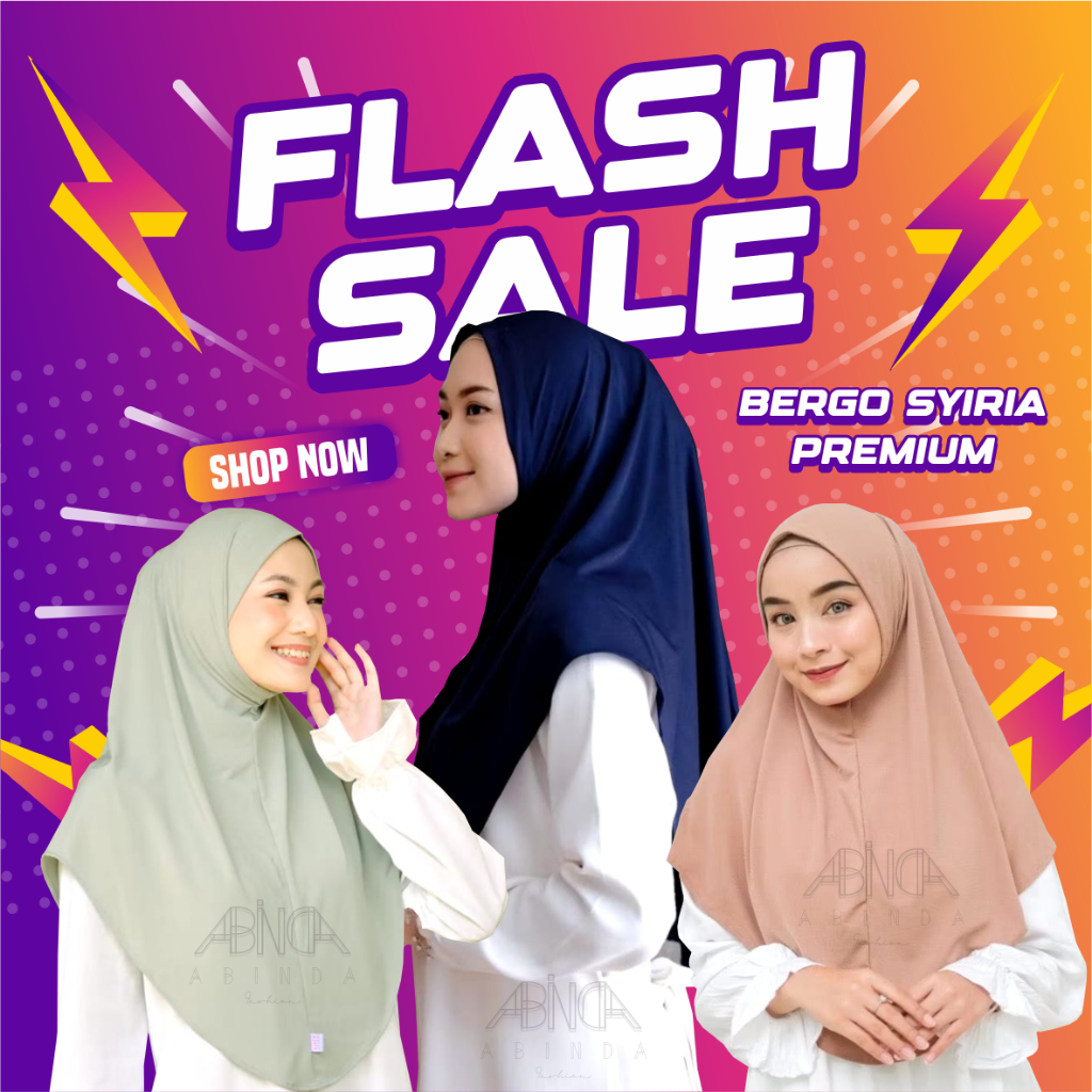 Bergo Syria Instant | Bergo Malaysia Soft Pad | Bergo Zaidah | Bergo Siria | Kimar Syria | Hijab Ins