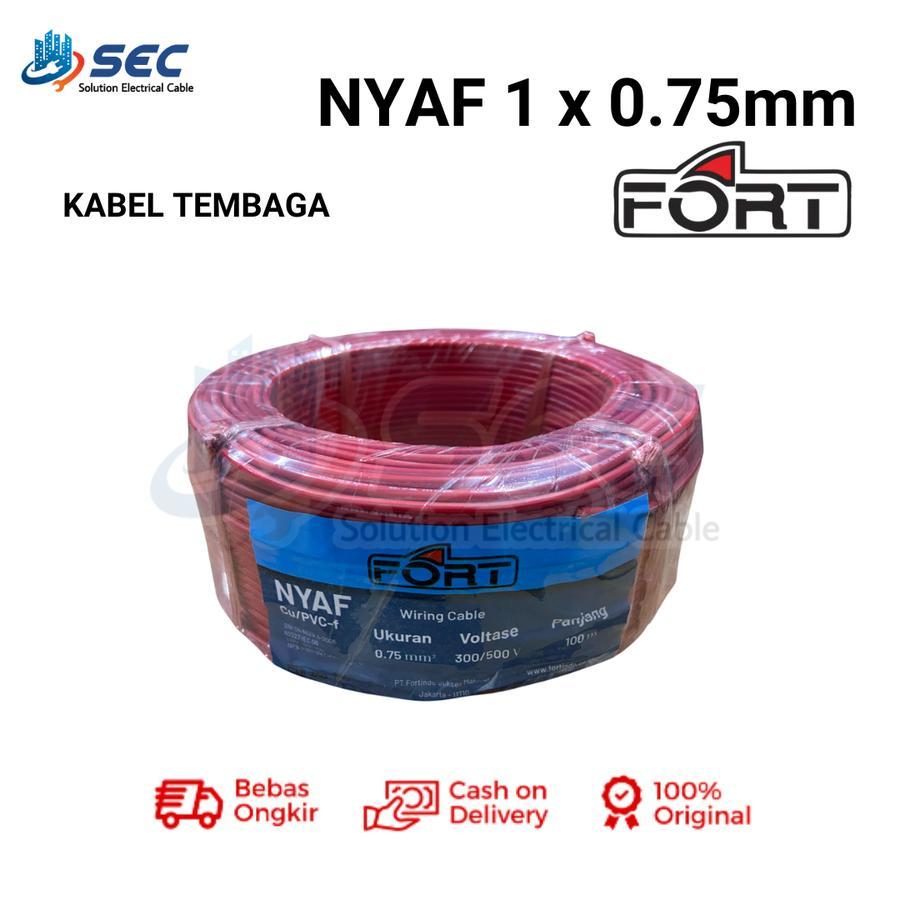 Kabel NYAF Kabel Tunggal Serabut 1x0.75mm Panjang100M Kabel Listrik Serabut 0.75mm 1x0.75x100 300/50