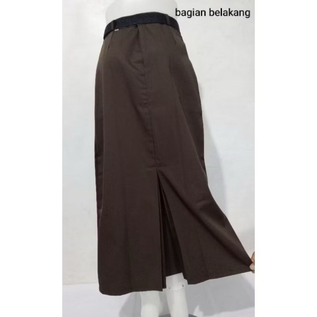 ROK SPAN BELAH BELAKANG/ROK MAKSI SEKOLAH SMP SMA SMK/ROK KERJA KANTOR HITAM COKELAT PUTIH BIRU ABU