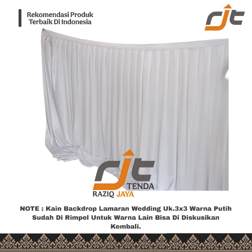 KAIN BACKDROP LAMARAN/WEDDING/PESTA/DINDING 3X3