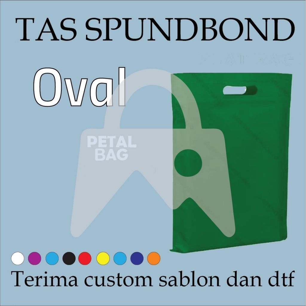 

Tas spunbond OVAL 25x35 goodie bag tote bag hampers promosi tas belanja hajatan nikahan souvenir