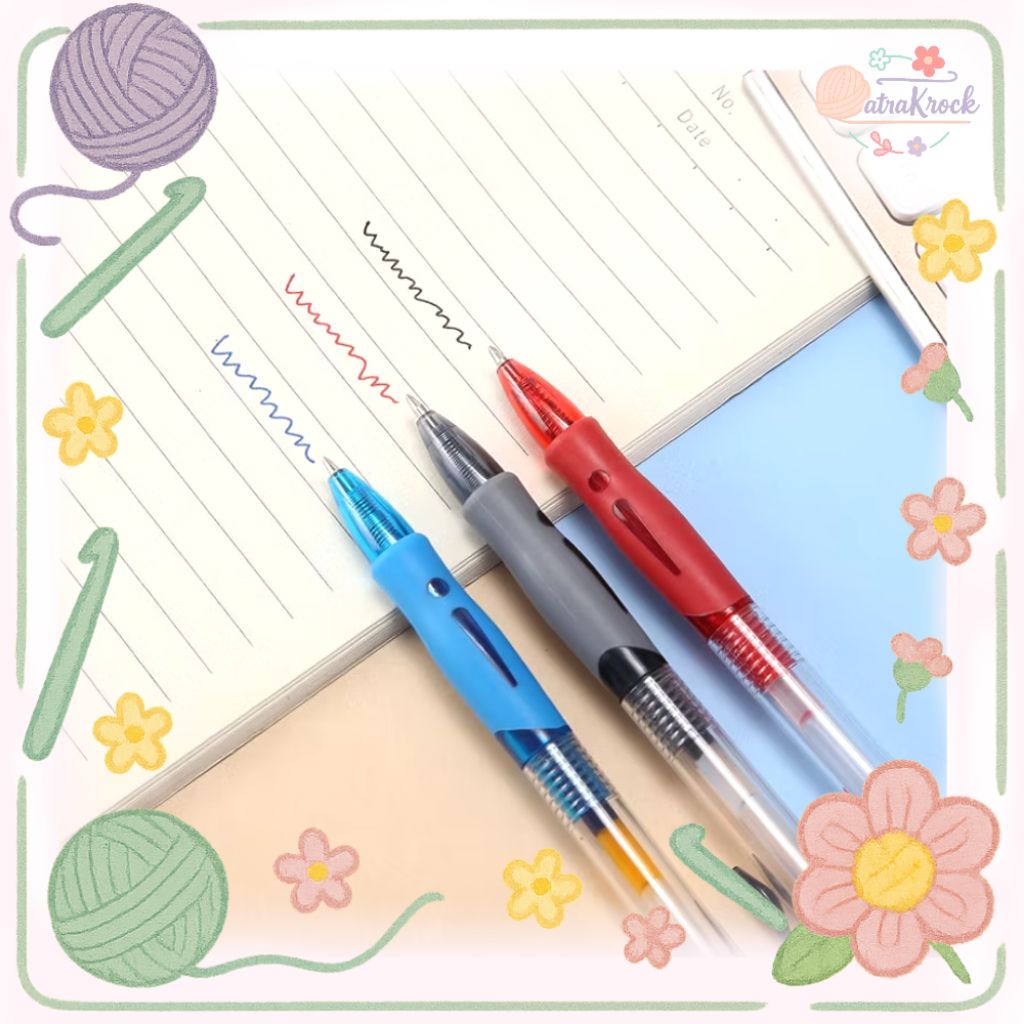 

AKRO Pulpen Gel Ink 0.5mm Standar Pen Kantor Sekolah Kerja Pulpen Pencet || Pena Pencet Tinta Cair