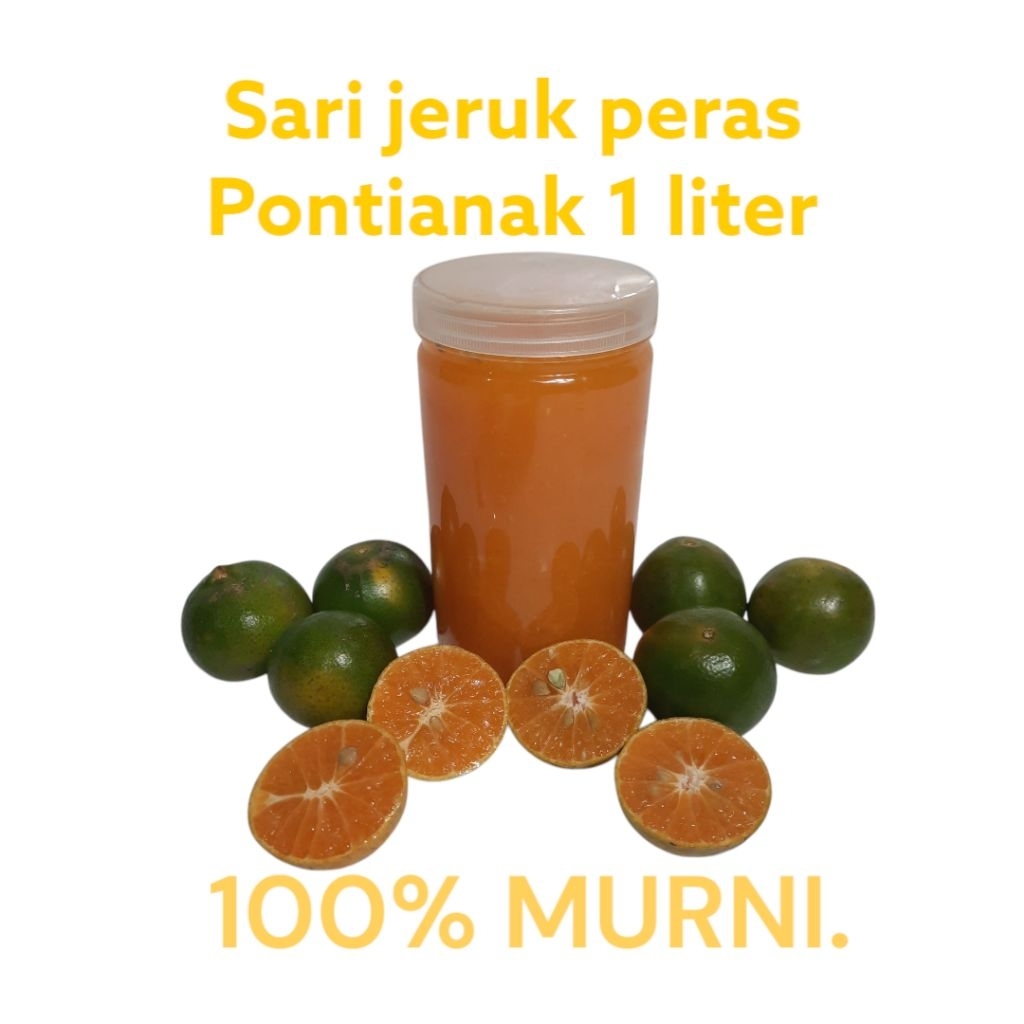 

Sari Jeruk Peras 1 Liter Jeruk Peras Pontianak 100% MURNI