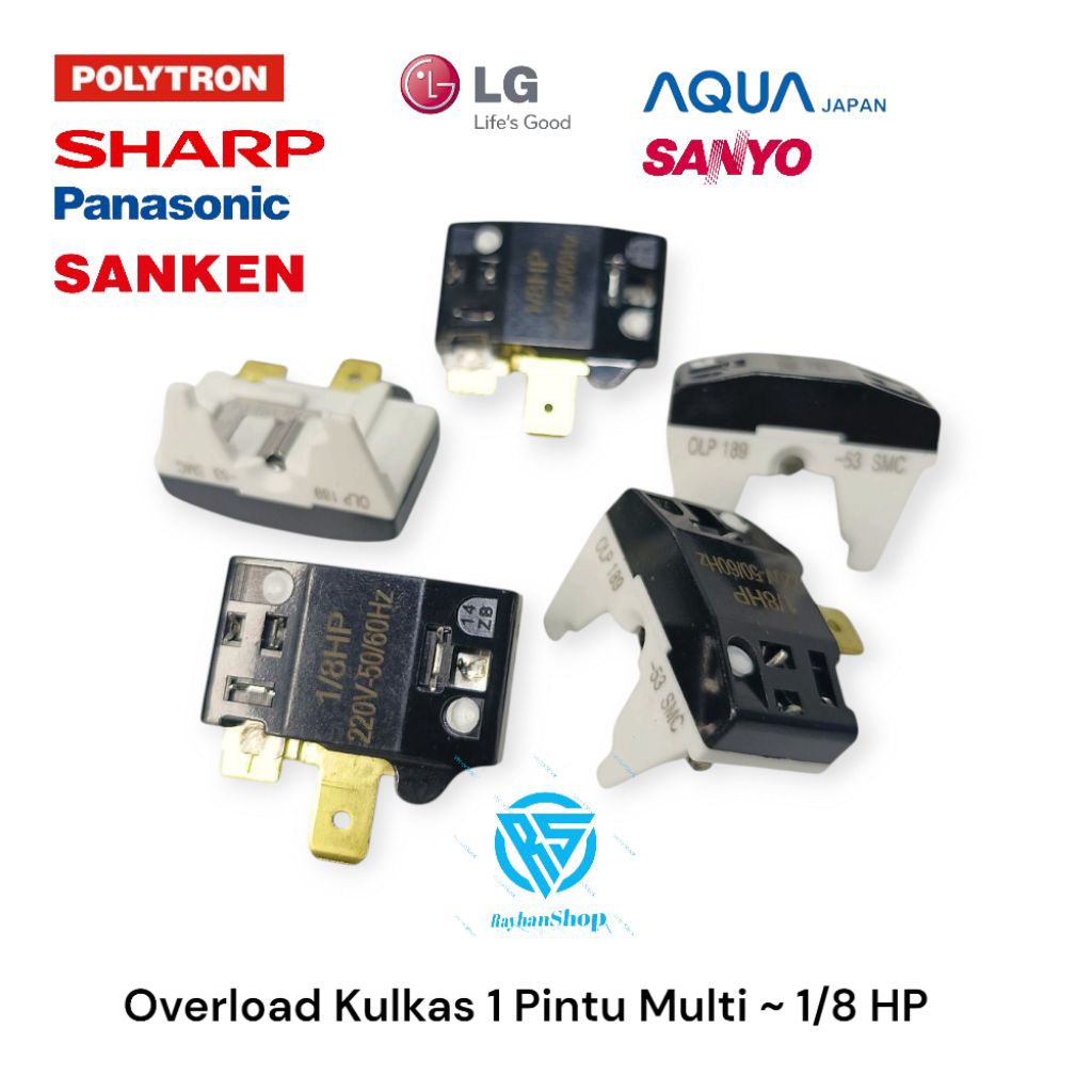 Overload/ Otomatis Kulkas 1 Pintu Multi | 1/8 Hp/Pk | Otomatis Kompresor Kulkas 1 Pintu