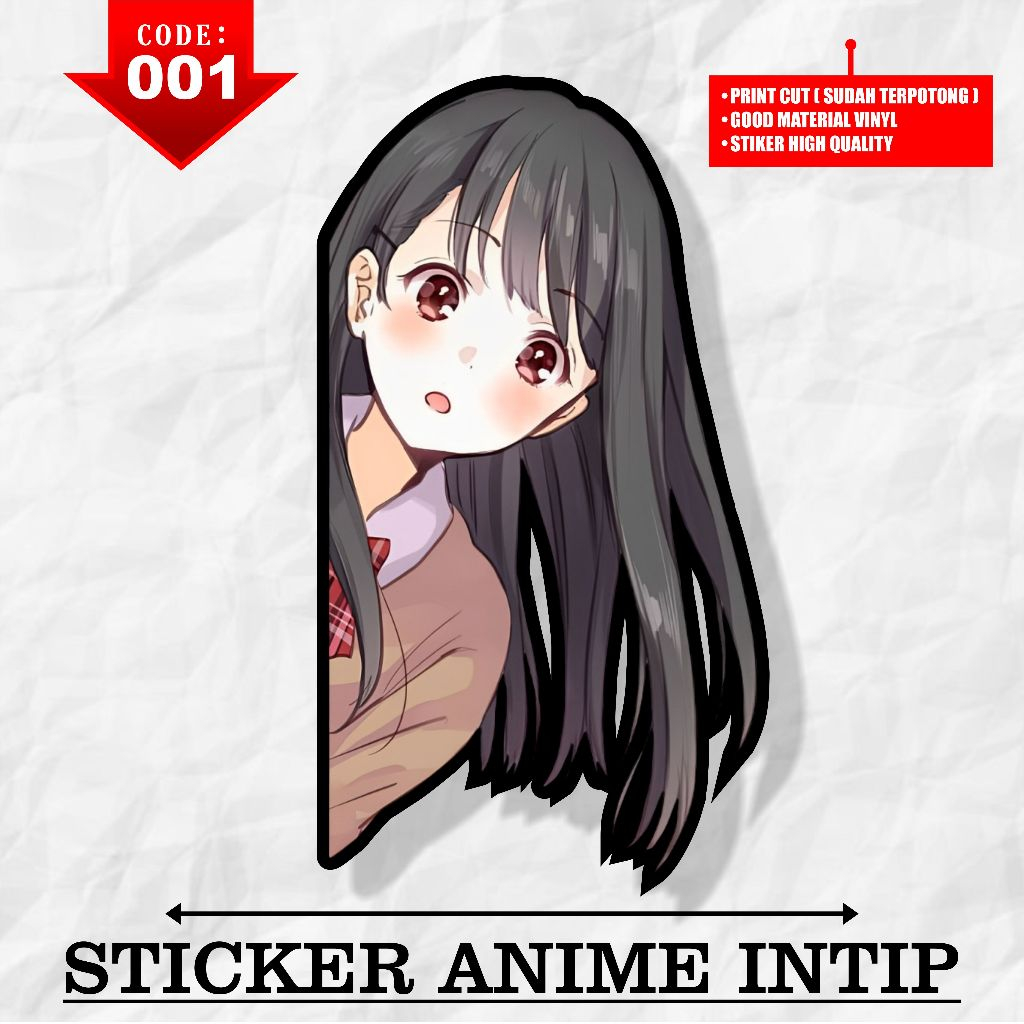 

Sticker Waterproof Anime Intip / Stiker Cutting Tinggal Tempel Hp-Motor-Pc-Laptop-Mobil DLL