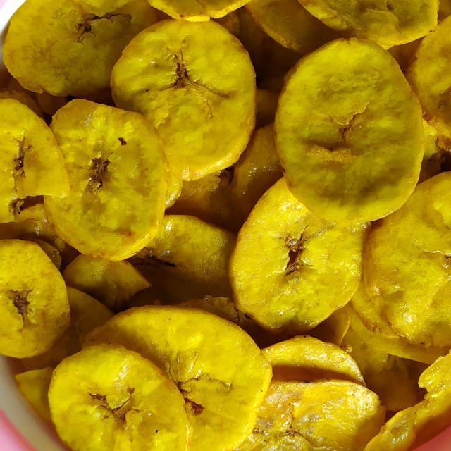 

Keripik Pisang Manis Bulet Koin / Kripik Pisang Bulat / Banana Chips Golden Caramel 500 Gram