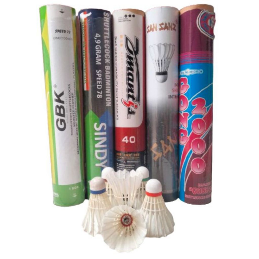 shuttlecock bekas isi 12 pics,95%,grad A ++,kok Untuk latihan/kok bagus tapi murah/