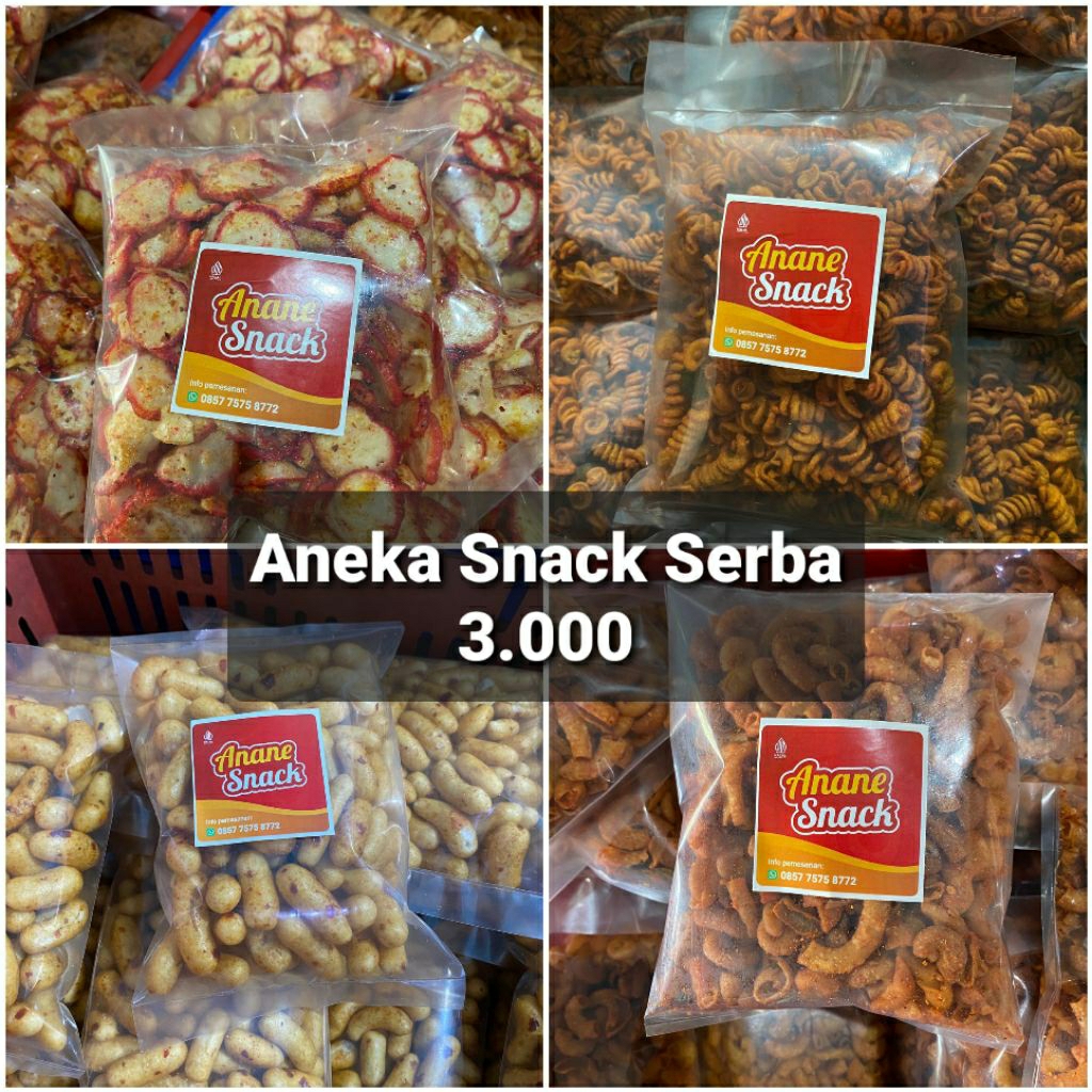 

[ANANE SNACKS] Aneka snack serba 3.000/cemilan camilan 3 ribu bebas pilih rasa/makanan ringan.