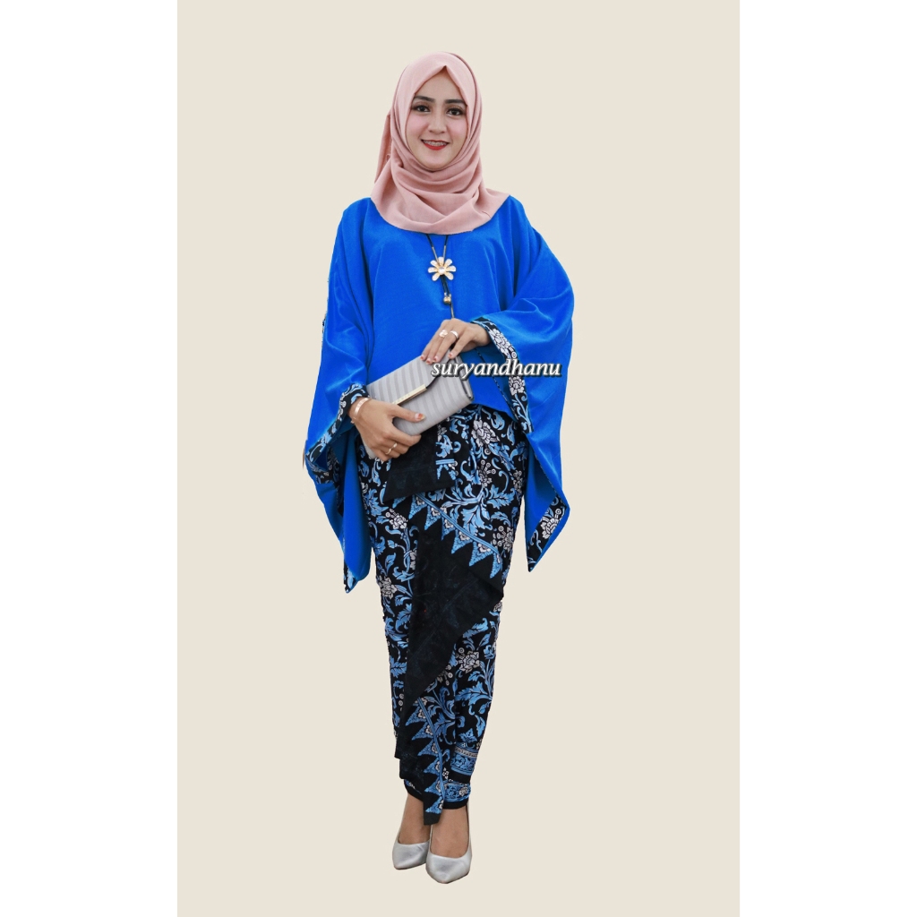 PUSAT KULAKAN BATIK SARASVATI Set ROk & Blus BAtik Wanita Kelelawar Batwing