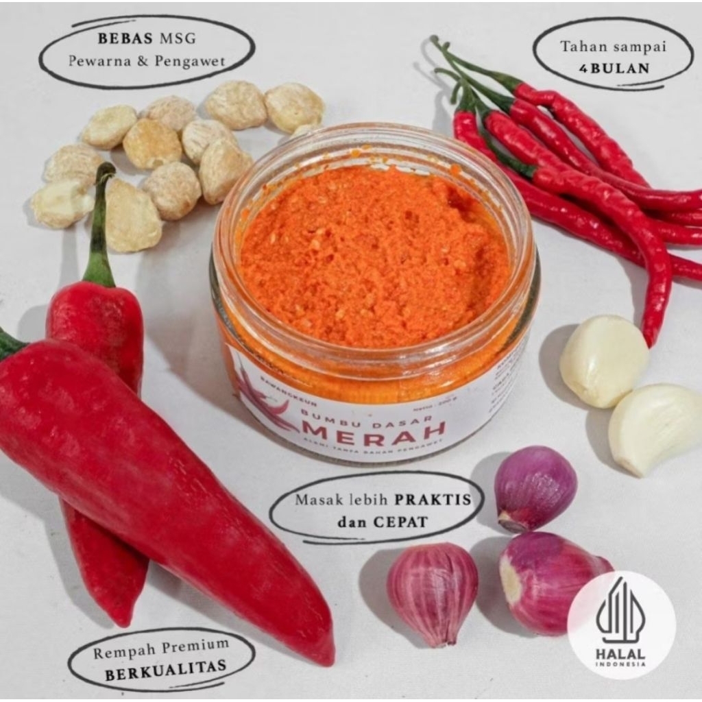 

Bumbu Dasar Merah Serbaguna by BAWANGKEUN BUMBU Masak. Dapur Instan Balado Gulai Rendang Padang Non Msg