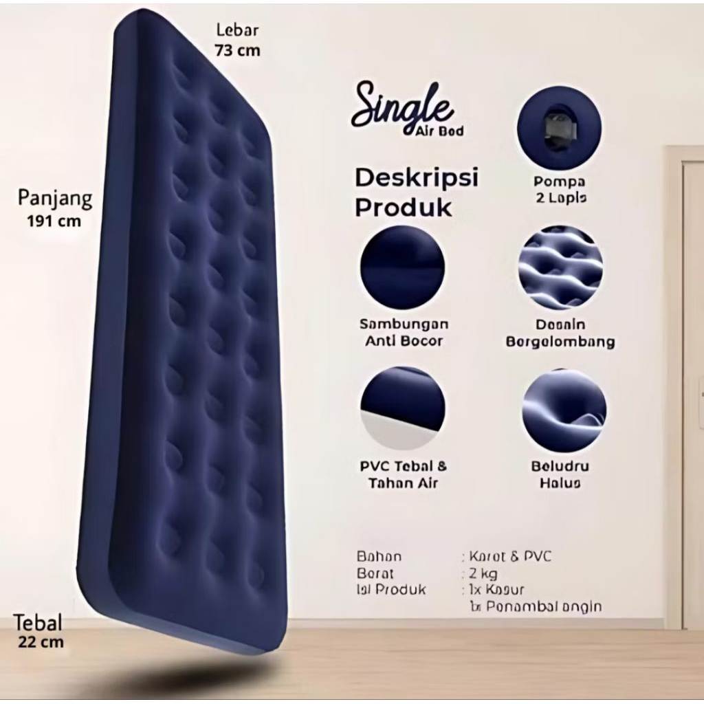 Kasur angin / kasur tiup / kasur portable / matras angin / matras camping / kasur camping
