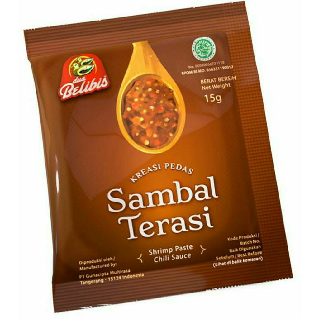 

✅LANGSUNG DIKIRIM,,,1sachet Sambal Terasi Sachet Belibis 15gram