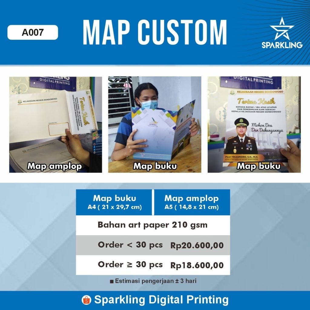 

Map Custom Beragam Model (Amplop, Folder, Buku) Full Color - A007