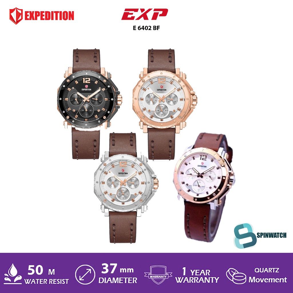 Jam Tangan Wanita Expedition E 6402 Rose Gold Stainless Steel