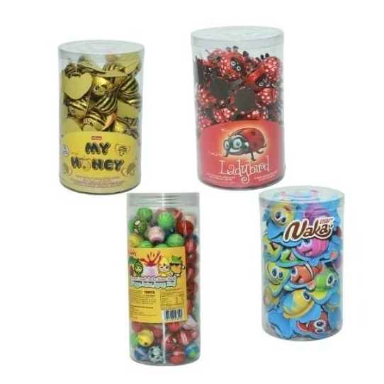 

Aneka Kemasan Jar | Coklat Lady Brid, Coklat Honey Bee, Bola Mini Mika Mallow & Fish Coklat Lucu