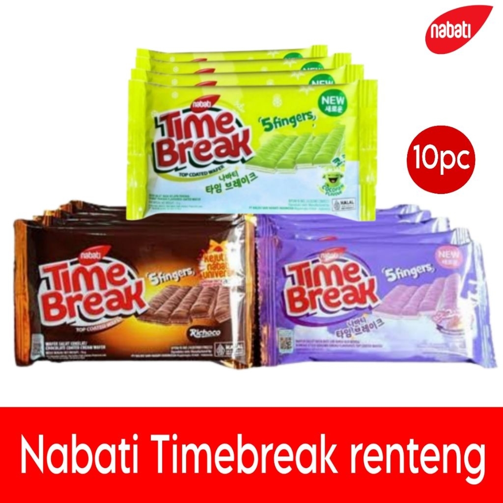 

Nabati Time Break cocopandan Timebreak Goguma isi 10bj per pak