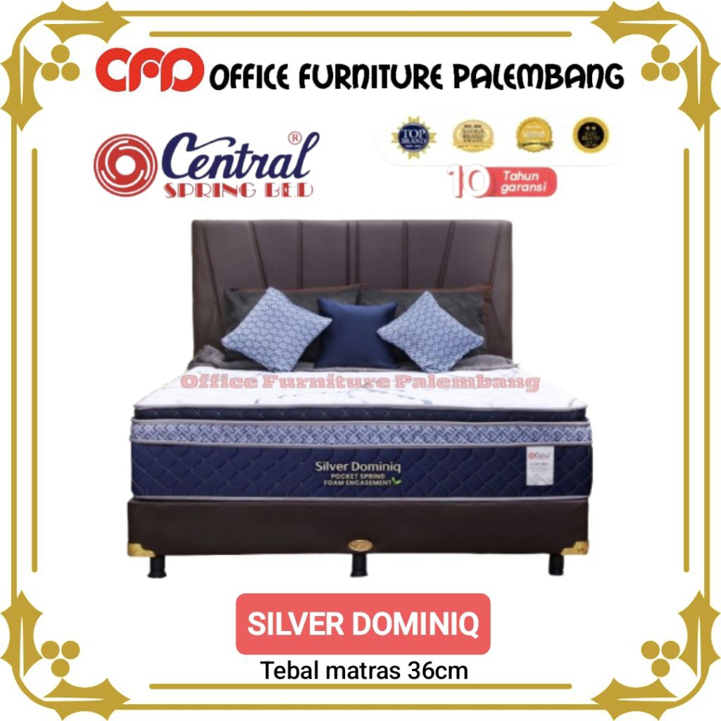 springbed central SILVER DOMINIQ pocket spring matras kasur spring bed pocket tempat tidur