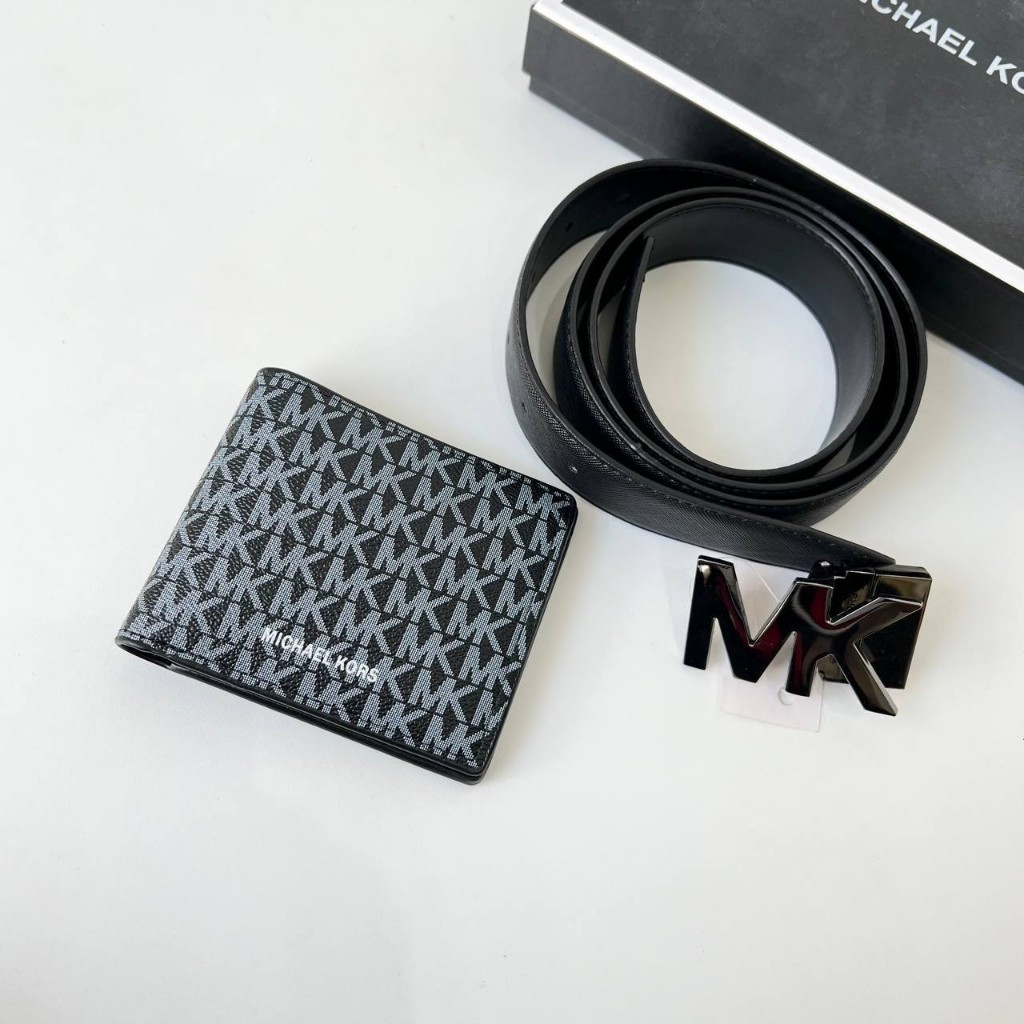 Belt & Wallet Pria MK-B 4312 Dompet + Sabuk Gift Box