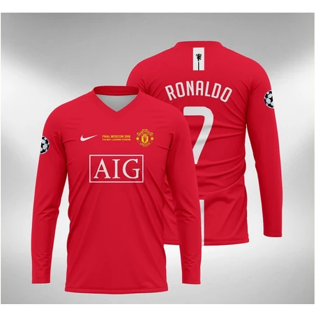 Jersey Ronaldo MU Home 2007 2008 Lengan Panjang