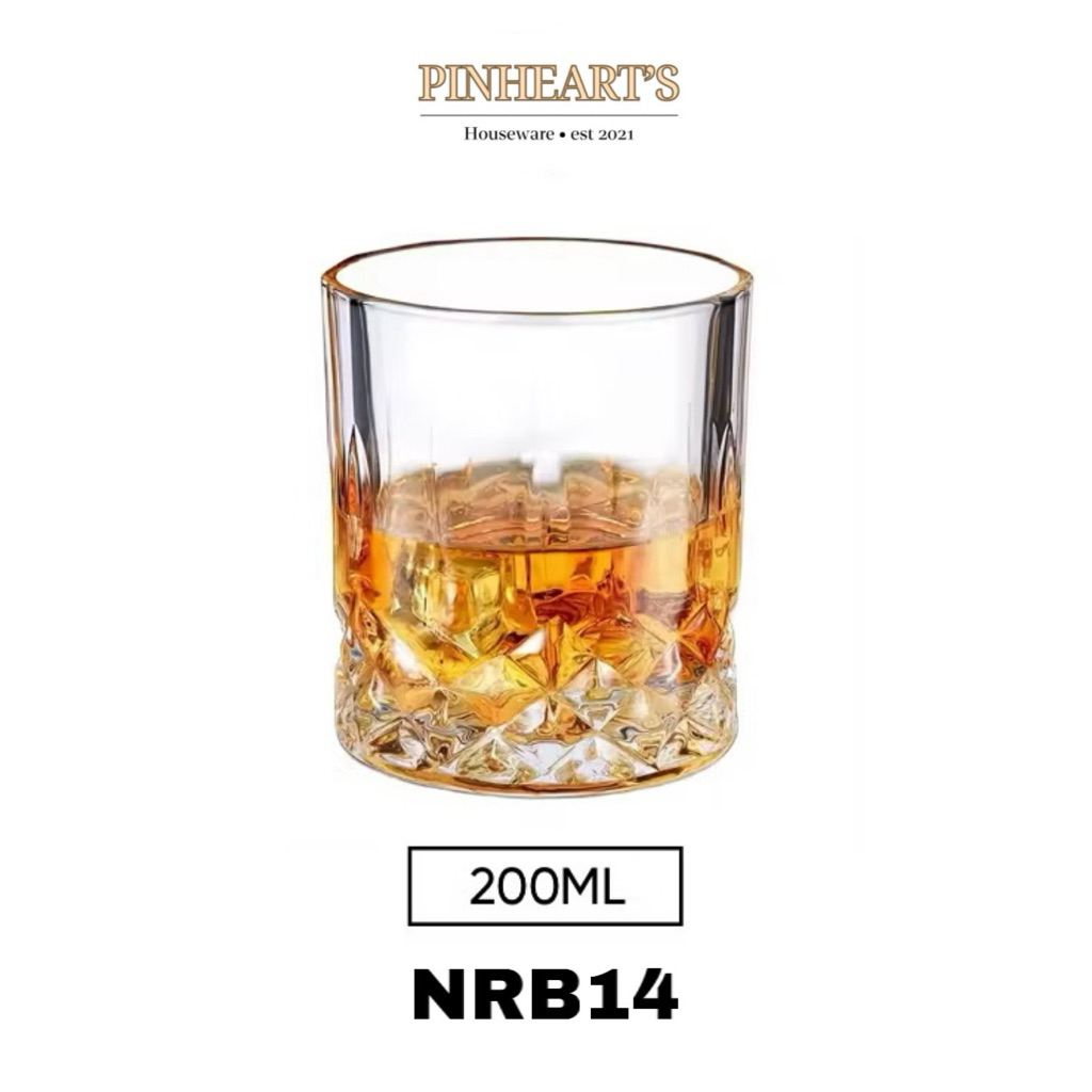 GELAS WHISKEY CRYSTAL CLASSIC ROCK GLASS 200ml - NRB14 | GELAS KACA WHISKEY ROCK GLASS