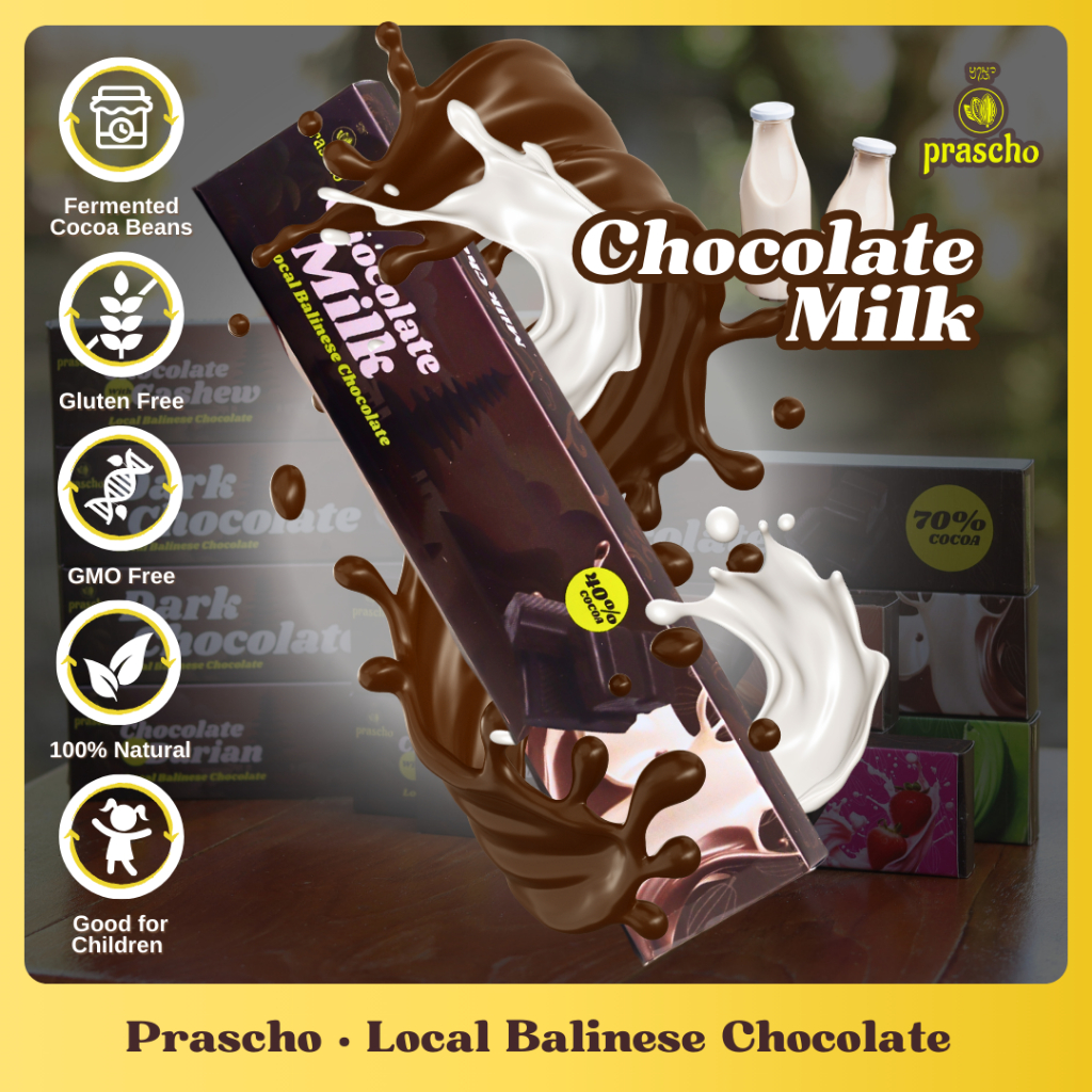 

PRACHO - Creamy Milk Chocolate Bar Cacao Butter Snack Coklat Batang Susu