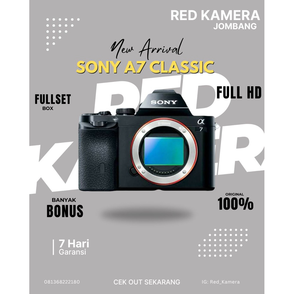 KAMERA SONY A7 CLASSIC BO MURAH TINGGAL PAKAI