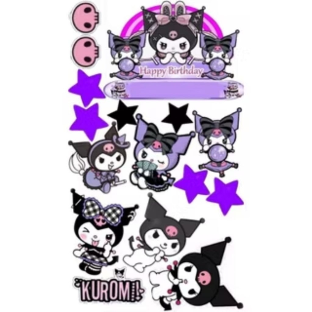 Topper Kuromi | Topper Cake Kuromi Hiasan Kue Ultah KUROMI