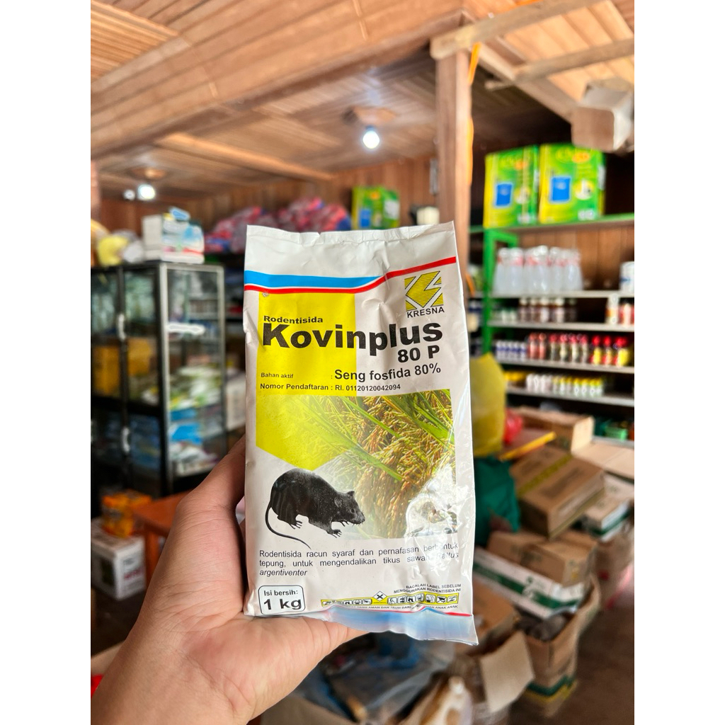 Rodentisida Kovinplus 80 P (1 kg) - Rodentisida Ampuh Pengendali Tikus & Hama 1kg