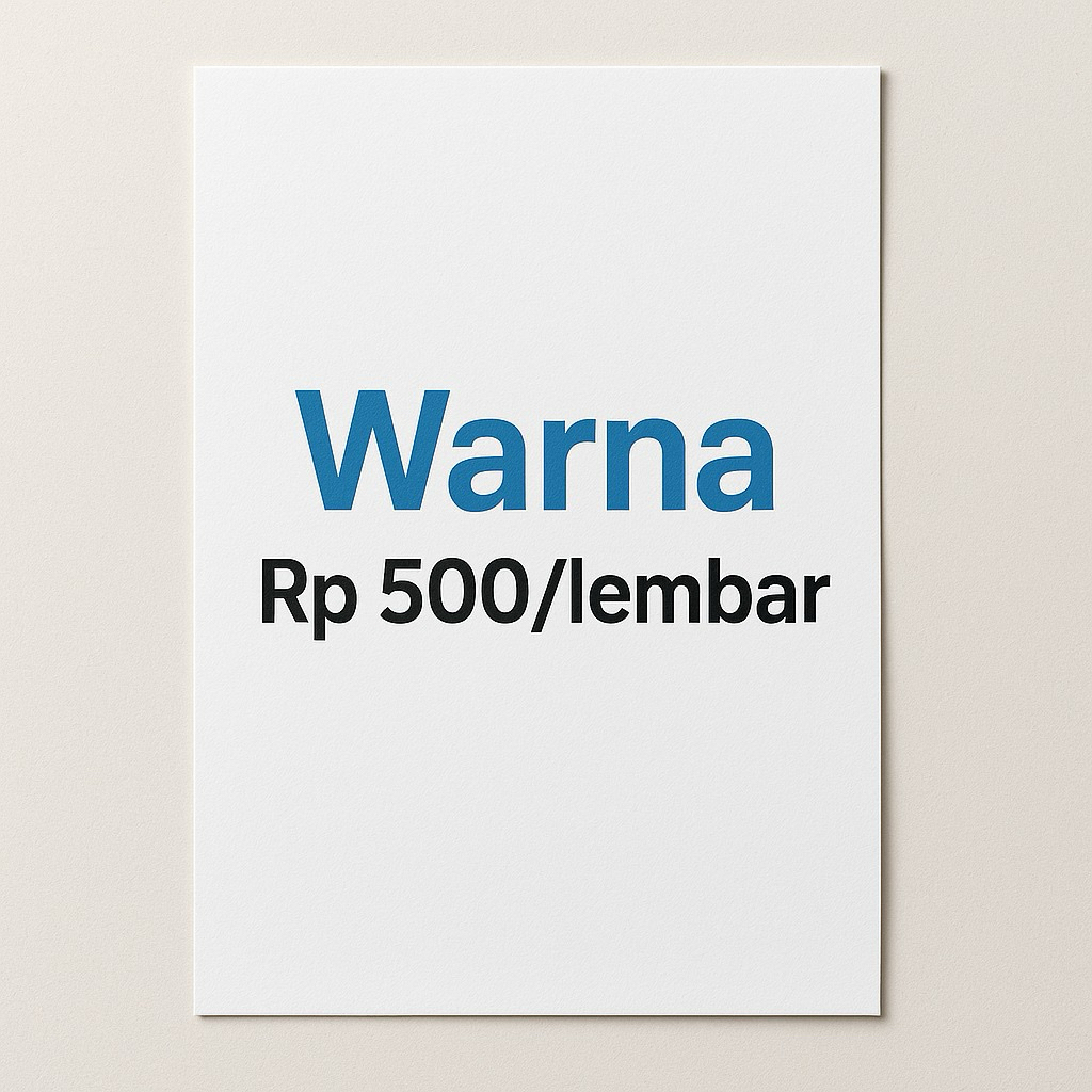 

(Warna) Jasa Print Kerta A4 Letter HVS 80 GSM | Privasi Terjamin & Kualitas Terbaik