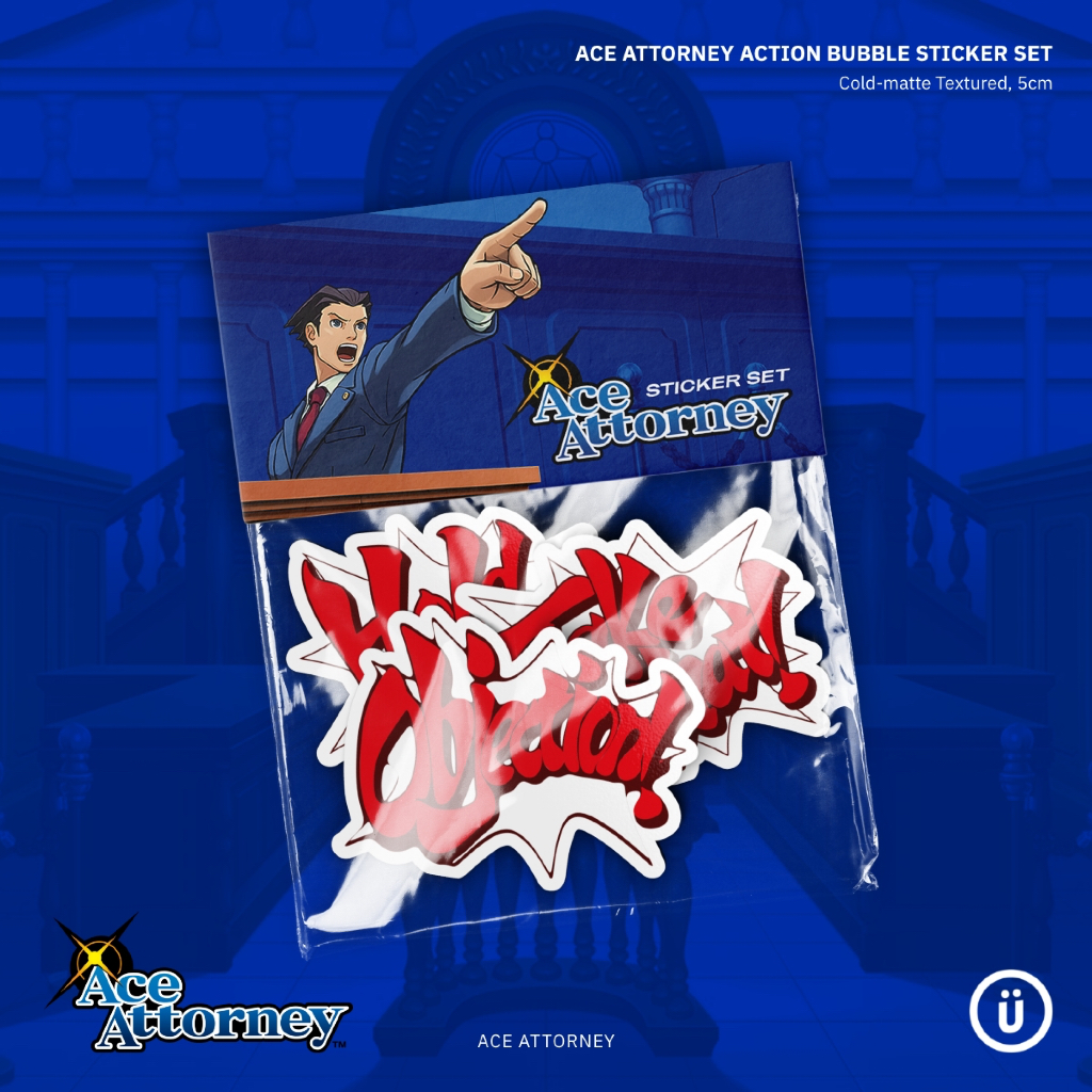 

Ace Attorney - Action Bubble Sticker Set - Objection! (Fanmade)