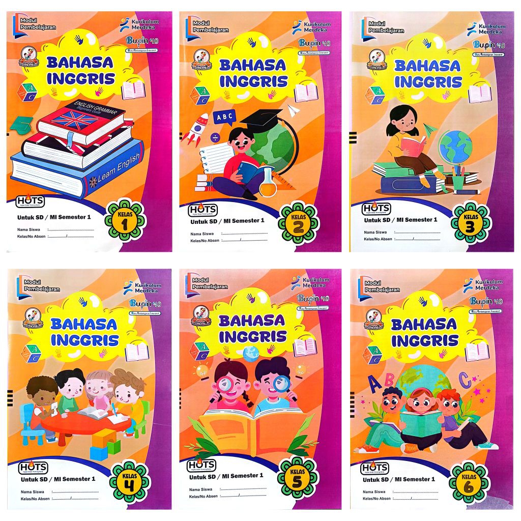 BUKU LKS SD MI BAHASA INGGRIS KELAS 1 2 3 4 5 6 SEMESTER 1 GANJIL TA 25-26 KURIKULUM MERDEKA | BUPIN