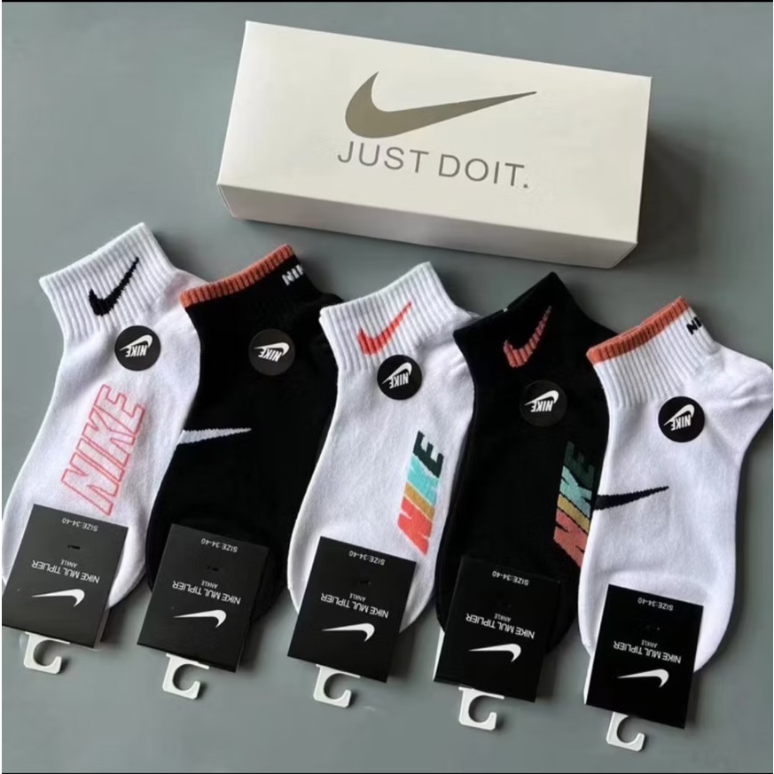 KAOS KAKI NIKE JUST DO IT ORIGINAL MIX 5 PASANG FULL SET / KAOS KAKI PRIA WANITA / KAOS KAKI