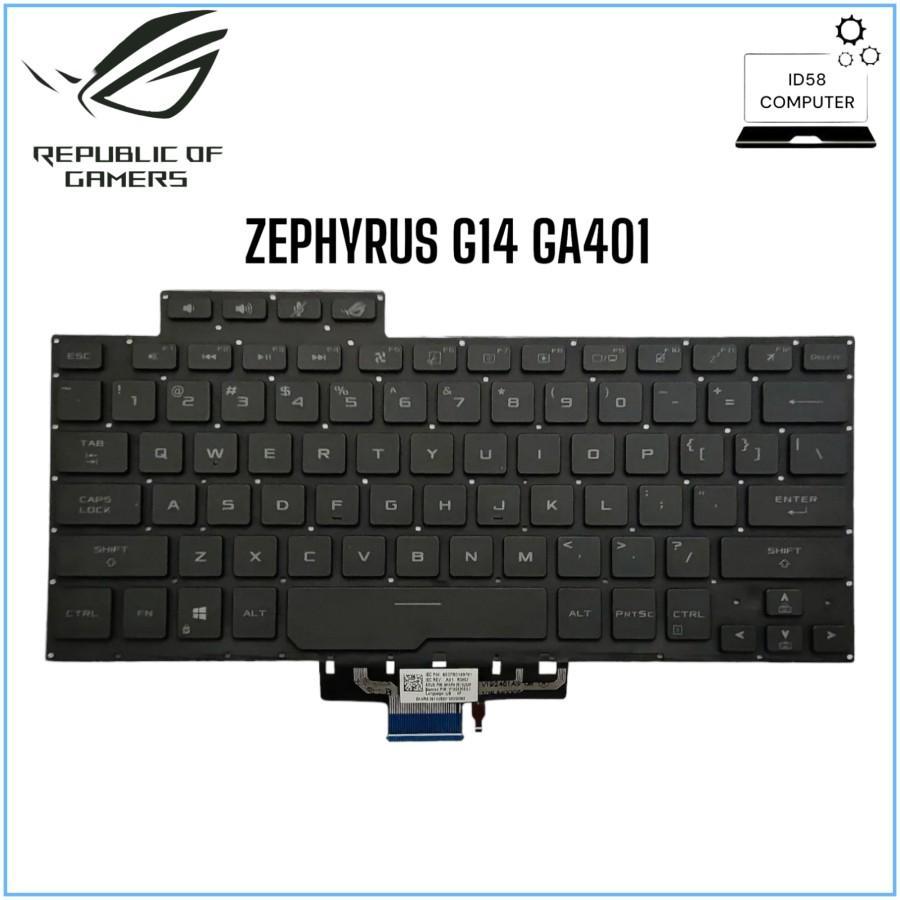 Keyboard Asus ROG Zephyrus G14 GA401 GA401U GA401M GA401I GA401IU GA401Q GA401IV GA401QH GA401QM Bac