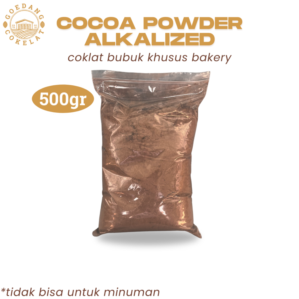 

RB22 Cokelat Bubuk 500gr Alkalized Brown Cokelat Bubuk Murni Tanpa Gula Cocoa Powder Premium Khusus