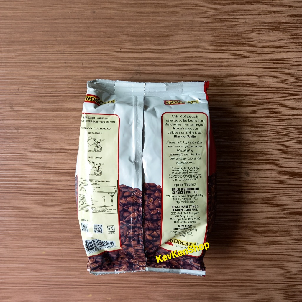 

RB Indocafe Original Blend Refill Pack 180 Gram Black Coffee Kopi Hitam Kemasan isi Ulang 180Gram