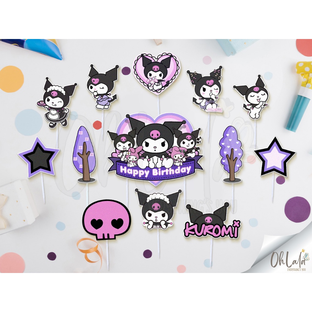 

Kuromi Cake Topper Birthday Party| Hiasan Dekorasi Tart Kue Ulang Tahun | Tusukan Kue Puding | Aksesoris Cupcake Ultah Thematic