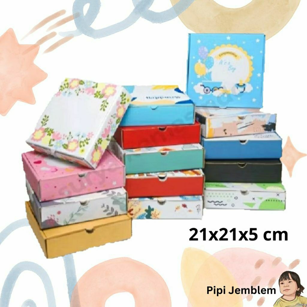 

box hampers motif kotak kado ulang tahun hadiah lahiran