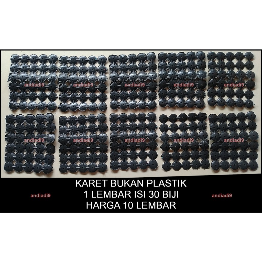 KARET PAKU SENG ASBES PAYUNG HITAM 10 LEMBAR KARET BUKAN PLASTIK