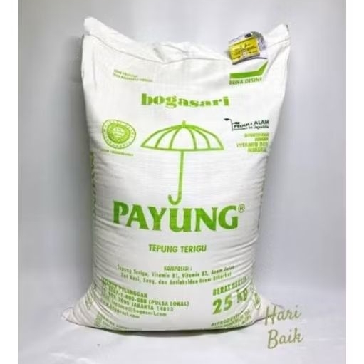 

Tepung TERIGU / Gandum PAYUNG Bogasari Repack Curah