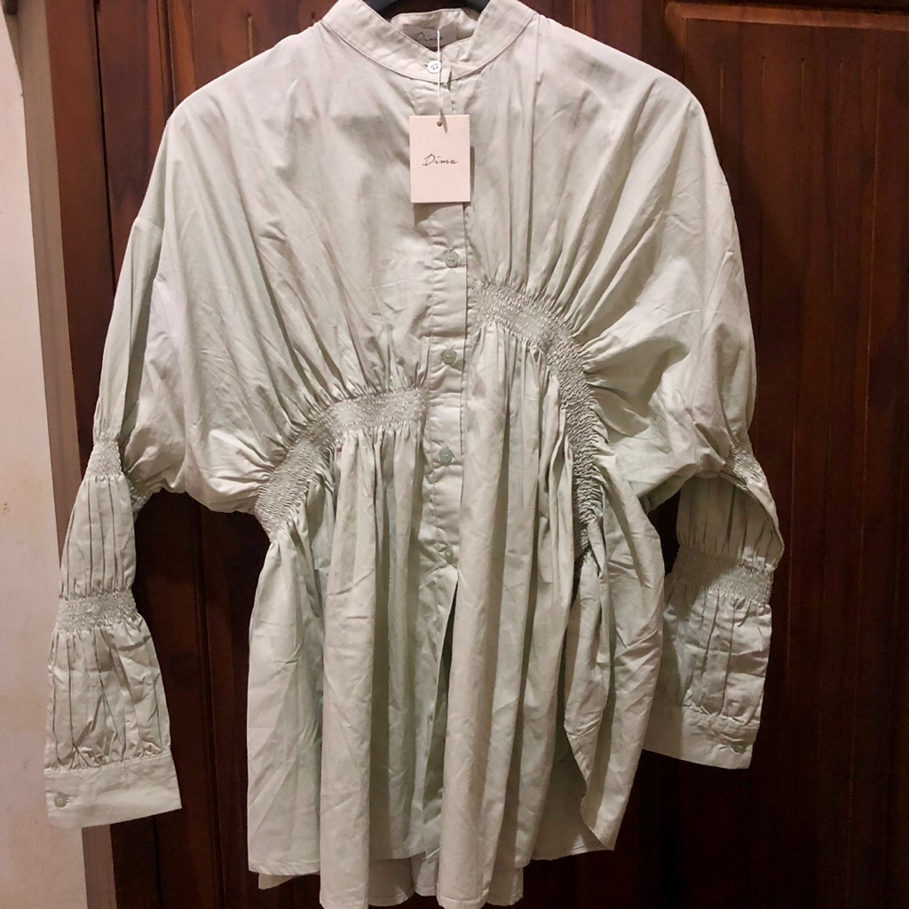 KEMEJA BLOUSE BAJU DIMA.HF ZIU TOP MASIH BARU