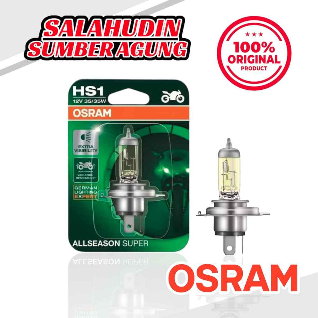 Bohlam Lampu Depan All Season Scoopy FI Verza Byson CB150R Ninja 250 Vixion H4 HS1 K3 Original Osram