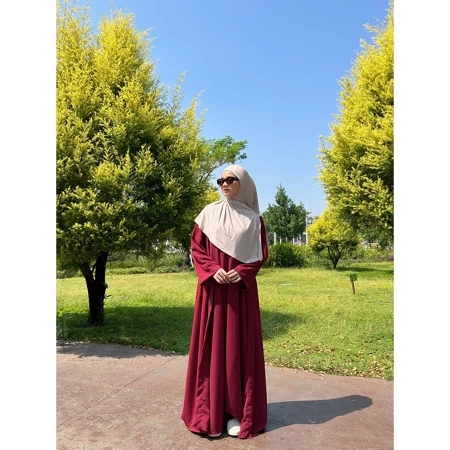 HAFSHA DRESS | Dress Muslim Wanita | Abaya Maxi Dress Turkey Muslimah Gamis Remaja Dewasa | Abaya Um