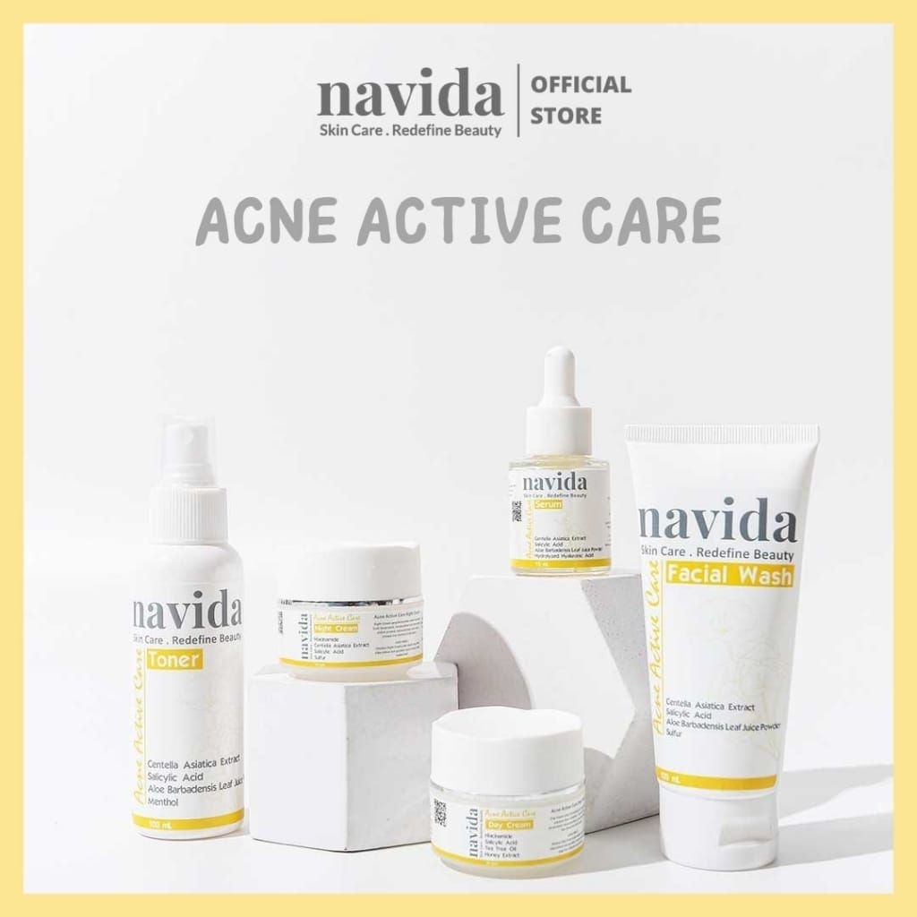 NAVIDA Acne Care Paket Skincare Jerawat lengkap ( BPOM ) Atasi jerawat & Bruntusan