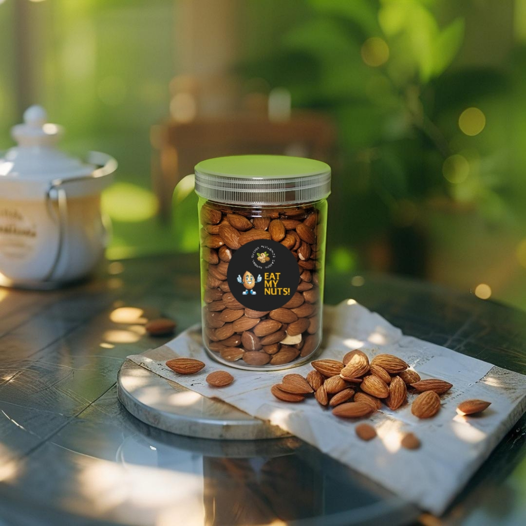 

ALMOND PANGGANG ROASTED GRADE A - KACANG ALMON SNACK CEMILAN SEHAT KEMASAN TOPLES BY EAT MY NUTS