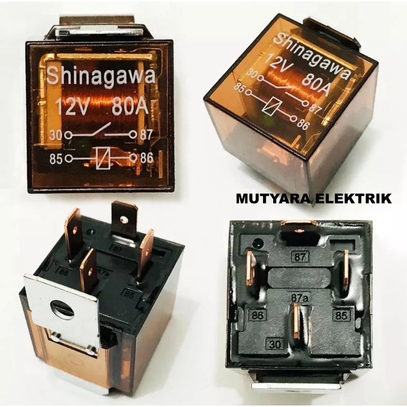 RELAY 4 KAKI 80 AMPERE 12 VOLT / RELAY KAKI 4 80A 12 VOLT RELAY KLAKSON & LAMPU / RELAY 80 AMPER KAK