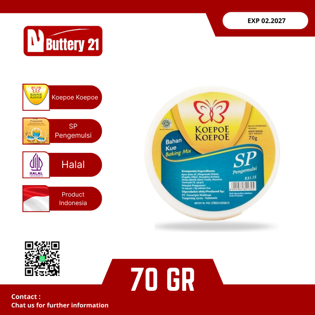 

KOEPOE KOEPOE SP 70 GR/SP PENGEMULSI/BAHAN KUE SP/SP KUPU KUPU
