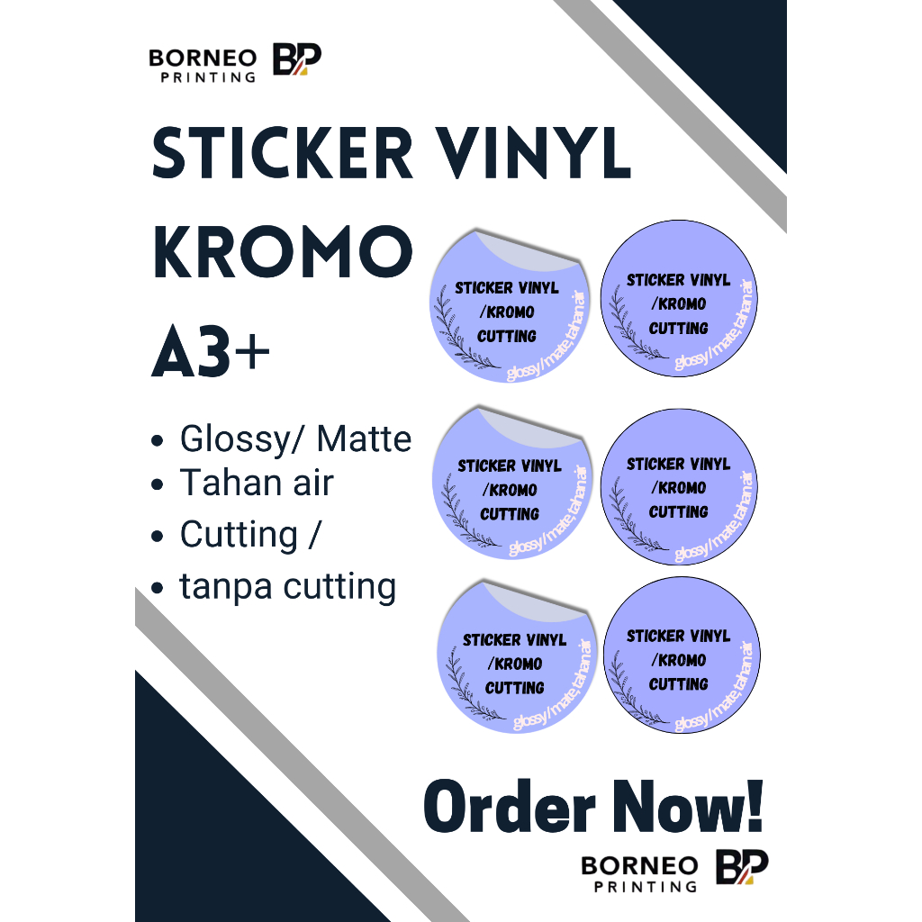 

Stiker vinyl | sticker vinyl | A3 | Cetak stiker | Label kemasan Produk